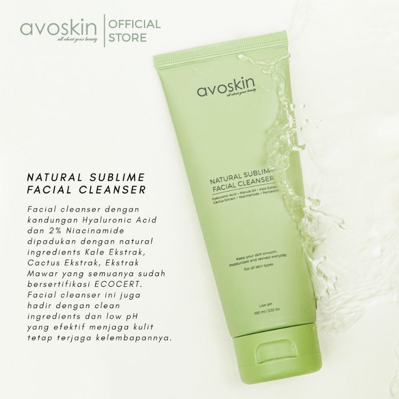 (BPOM) AVOSKIN Natural Sublime Facial Cleanser 100ml