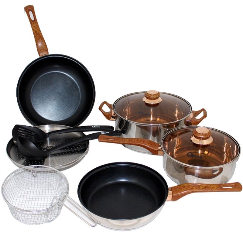 ECO COOKWARE SET / PANCI SET OXONE STAINLESS STEEL OX-911 / OX911 / OX 911 [6 PIECE]