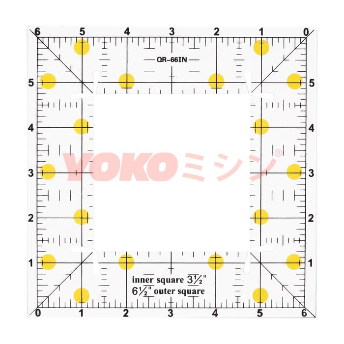 

Square Quilting Template Set - Penggaris Pola Persegi 6 inch (QR-66IN)