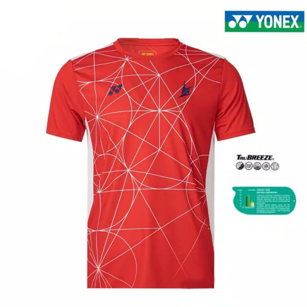 New Limited Kaos / Jersey Yonex Lindan Edition 1808 COC Fiery Red