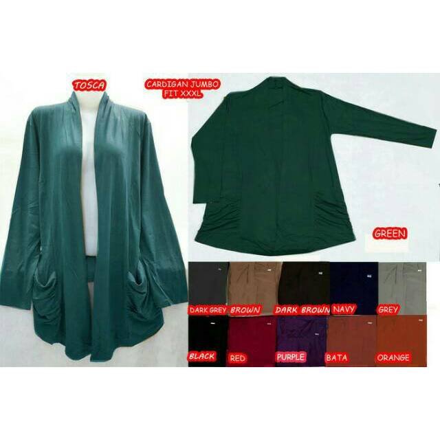 C05 BISIZE OUTER CARDIGAN  SPANDEX JUMBO BLAZER LENGAN 