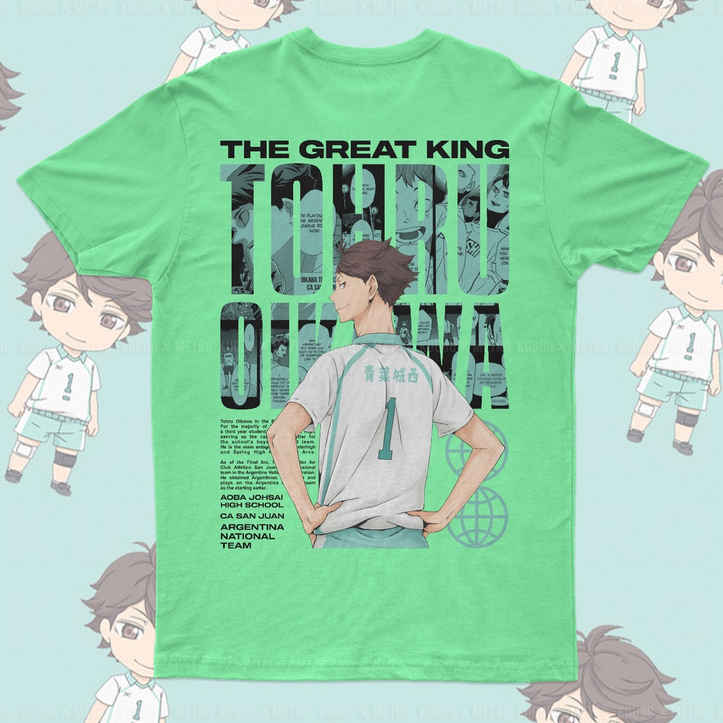 Tshirt Tohru Oikawa the Great King Anime Manga Haikyuu Premium Unisex