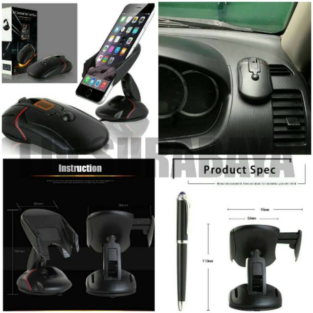 Transformer Car Holder Mouse / Holder mobil berbentuk Mouse