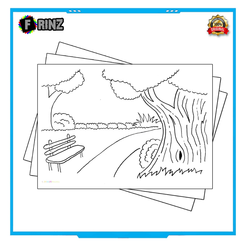 Gambar Sketsa Mewarnai ~ 17 . Pemandangan Part 1 / Seketsa Lukis / Drawing Sketch / Menggambar-07