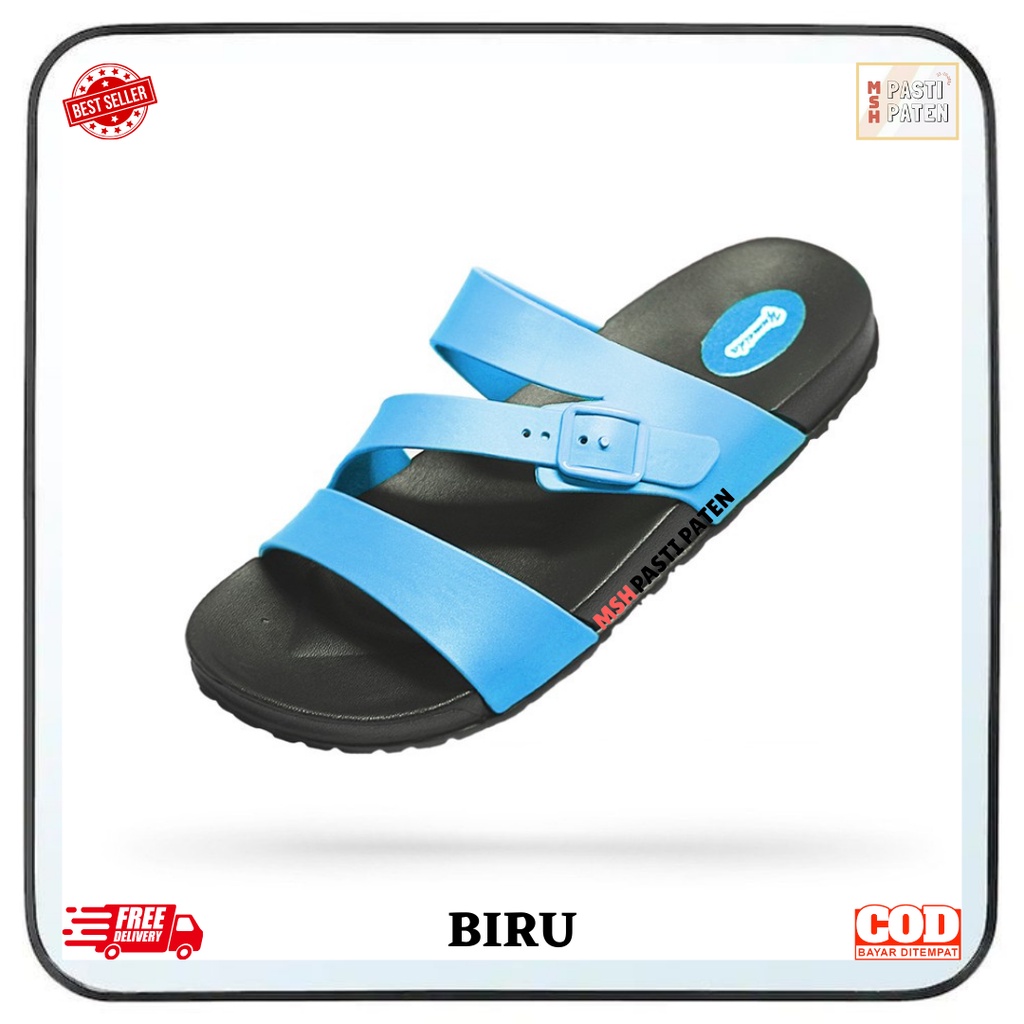 Sandal selop wanita bahan karet ori yumeida ld 7121 l ukuran 36-41 sendal cewe