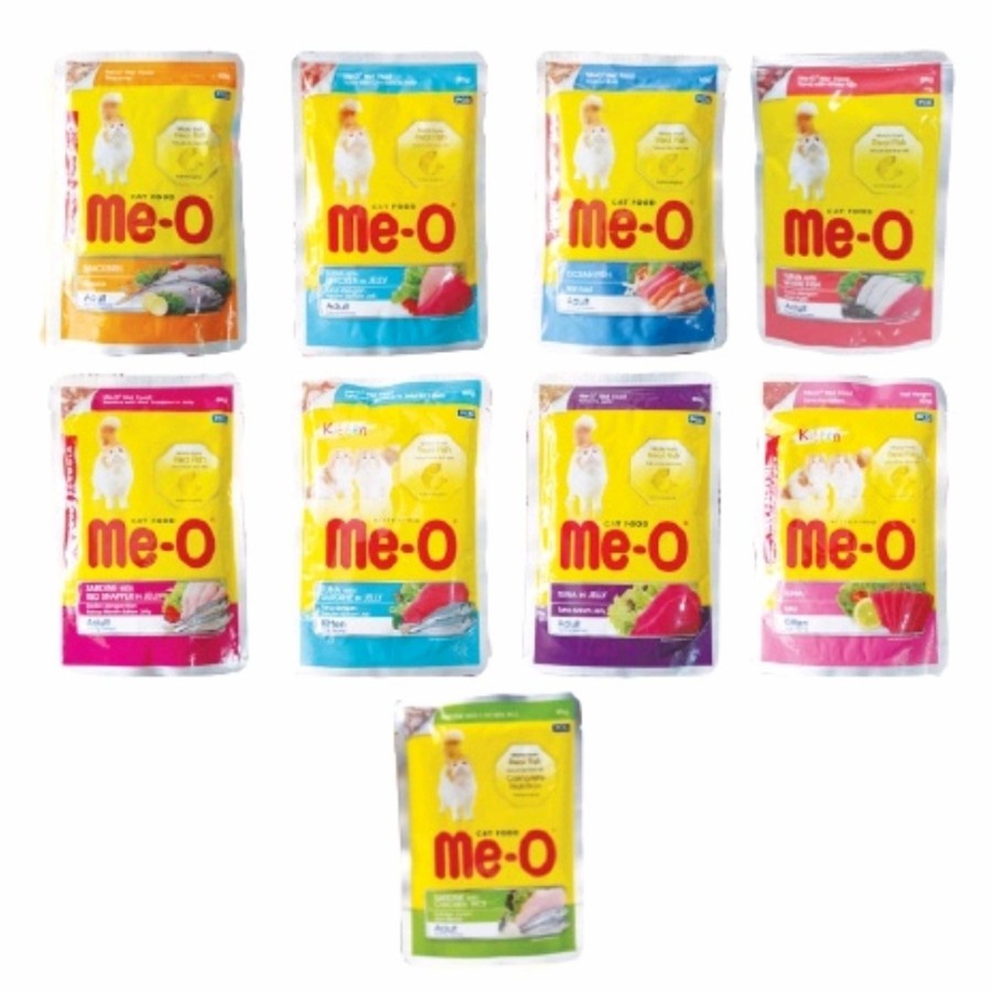 Me-O Makanan Kucing SACHET 80gr / Cat Wet Food Meo Pouch 80gr