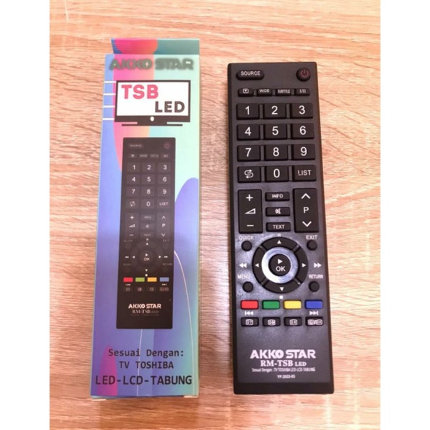 Remote TV TOSHIBA LED tanpa setting.