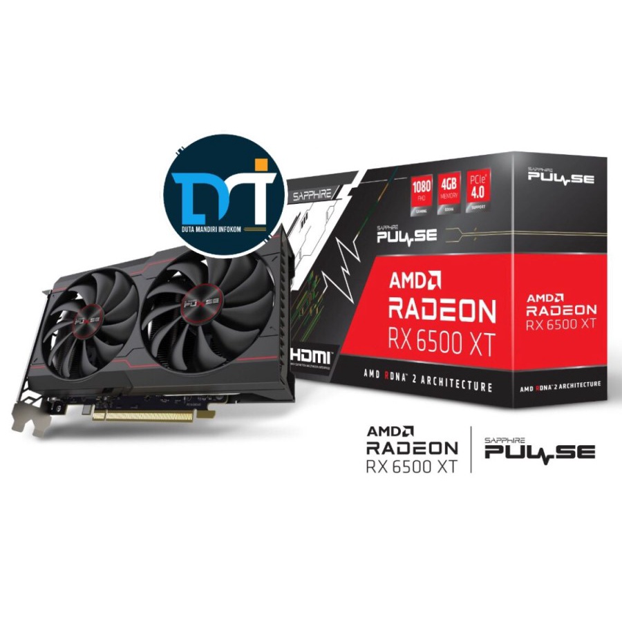 Sapphire Pulse Radeon RX 6500 XT OC 4GB GDDR6 - Dual Fan