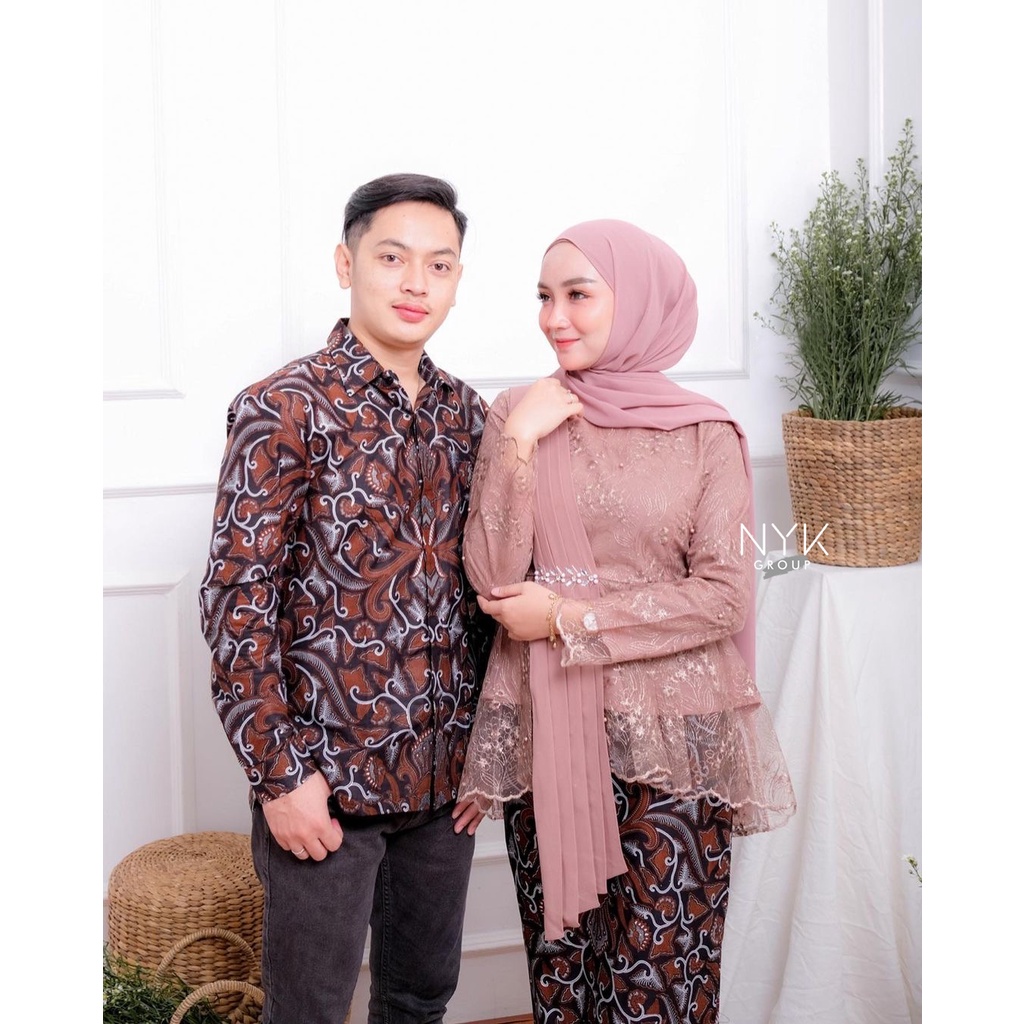 Dress brukat| Batik couple Amalia | kebaya modern | Set Wanita murah | Kebaya | Batik wanita Paula