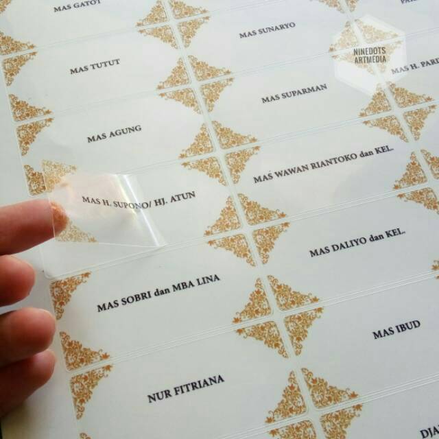 

PREMIUM STICKER LABEL NAMA UNDANGAN CUSTOM DESAIN