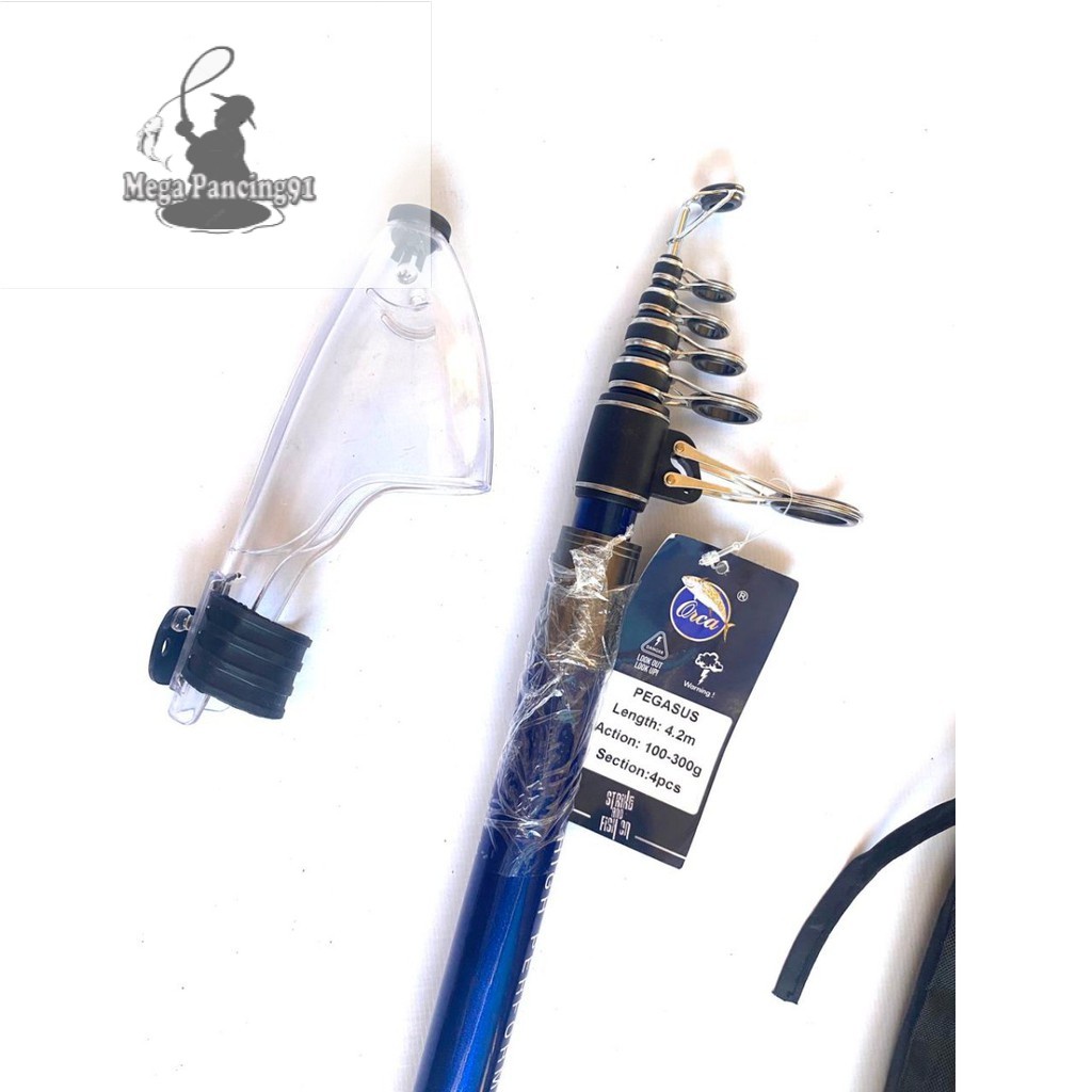 TERMURAH ~ Joran Laut Model Antena Orca Pegasus 390 420 Fuji Dan Non Fuji Carbon Action Kaku