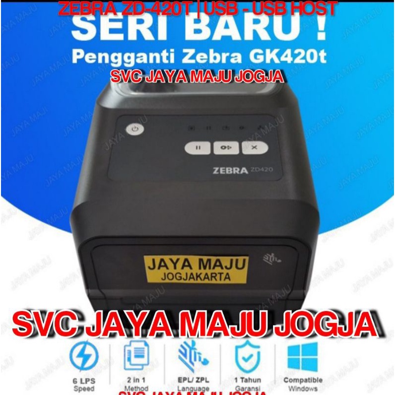 ZEBRA ZD 420  300 DPI - SPEED  102 MM/S - USB HOST  USB 2.0  ||  BARCODE PRINTER SEMI INDUSTRIAL  TH