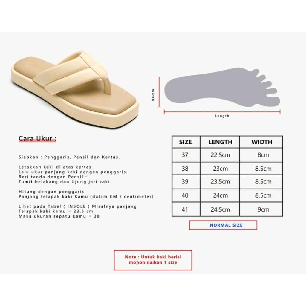 ARMY - Sandal Wanita Kekinian&amp;Terbaru/Sandal Jepit Wanita Mint Cream Hitam Putih/Sandal Murah/Sandal Kondangan