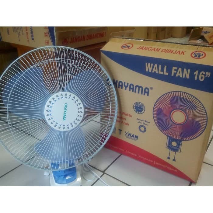 Okayama OK-1603 Kipas Angin Dinding/Tembok/Wall Fan/Wallfan Okayama 16 Inch sangat mantap BERGARASI RESMI 1 TAHUN MANTAP