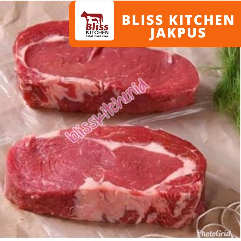

Daging Sapi Impor AUS Rib Eye / Cube Roll Beef Steak Grade A 200gr