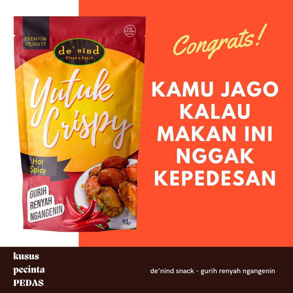 

Yutuk Crispy denind snack cemilan Gurih Renyah Rasa Hot Spicy - Pedas