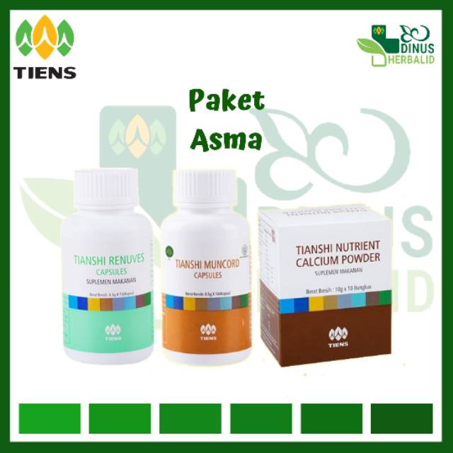 Paket Asma Tiens - 1 Calcium 1 Muncord 1 Renuves