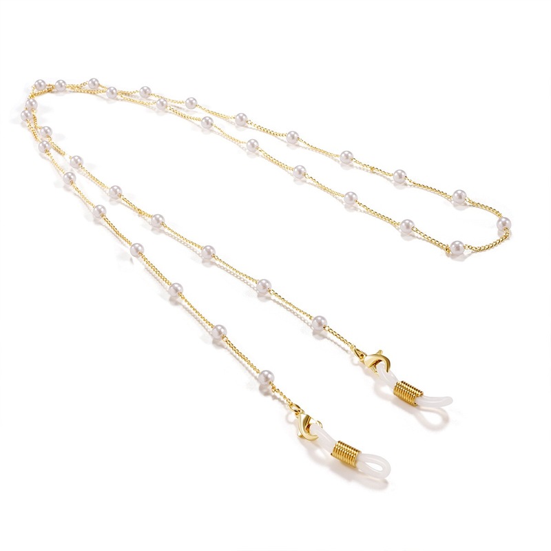 Magic789 Korean Women Pearl Beaded Eyeglasses Chain Holder Mask Lanyard Hanging Strap