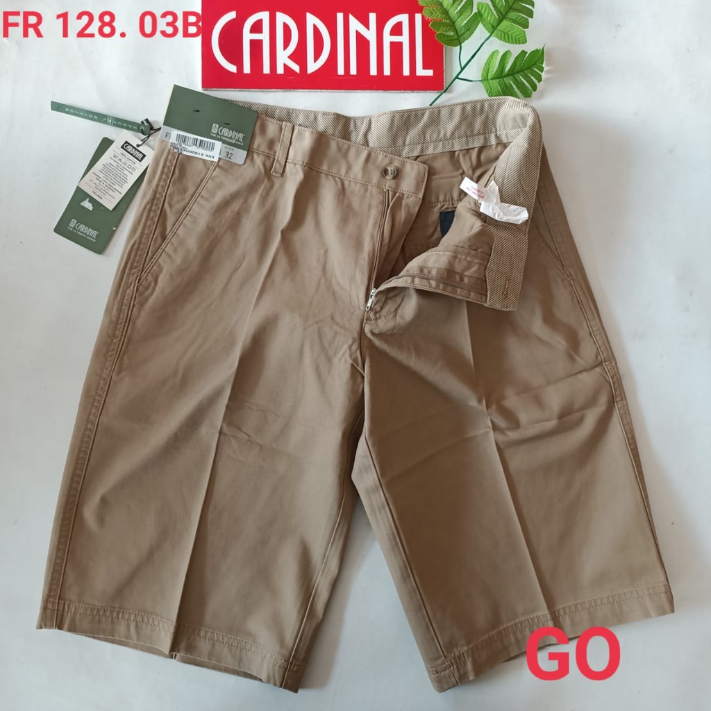 gof 30 CARDINAL FBBXX Celana Pendek Polos Stretch Kotak Motif Original Celana Santai Laki-Laki