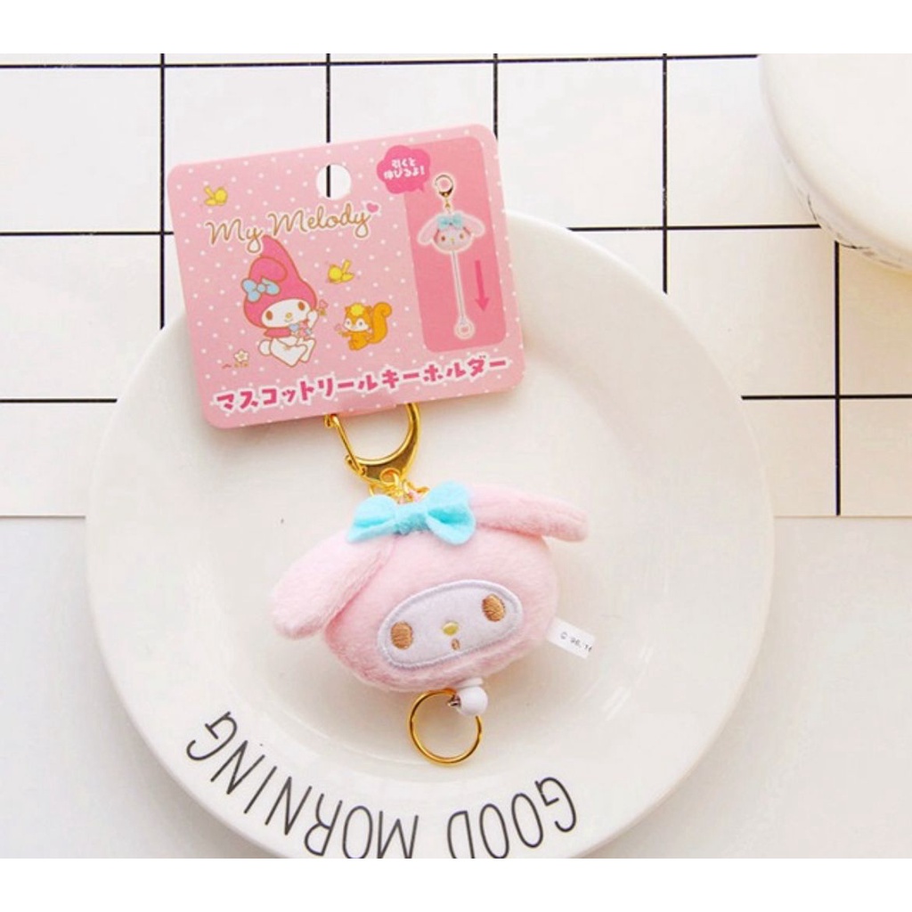 GANTUNGAN KUNCI BONEKA MELODY CINNAMOROLL HELLO KITTY POMPOMPURIN KEYCHAIN LUCU KARAKTER