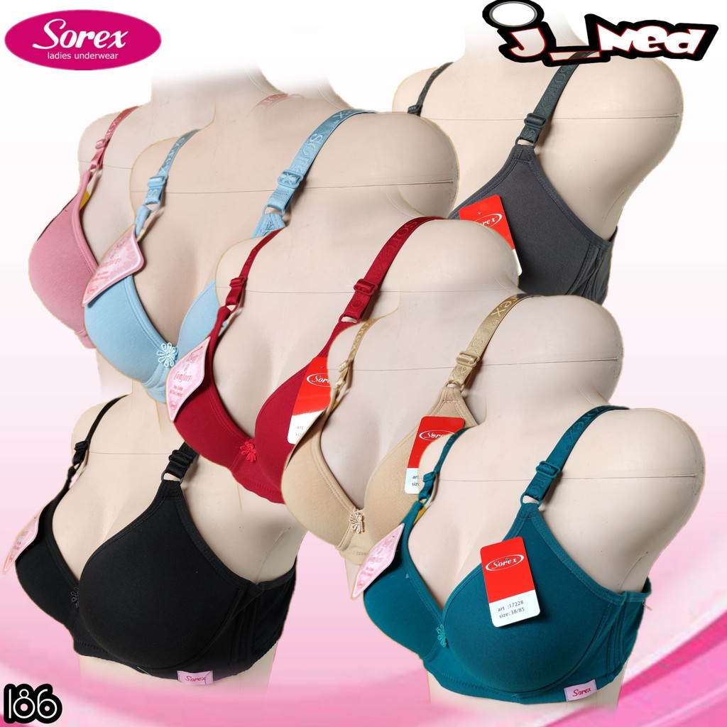 J186 BRA SOREX BUSA TANPA KAWAT BH/BRA SOREX 17228 BRA WANITA SOREX