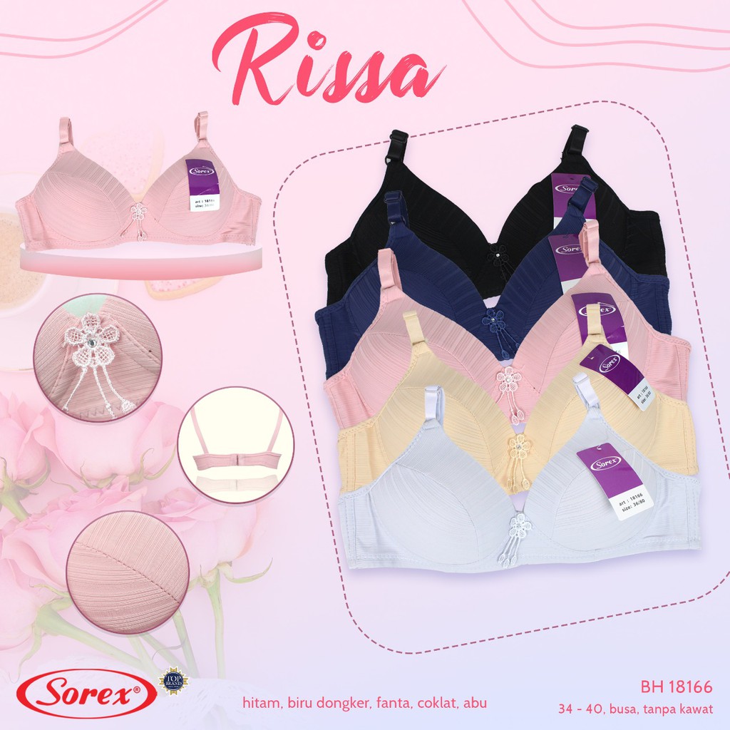 babybear Bra BH Sorex 18166 Tanpa Kawat Busa Tipis