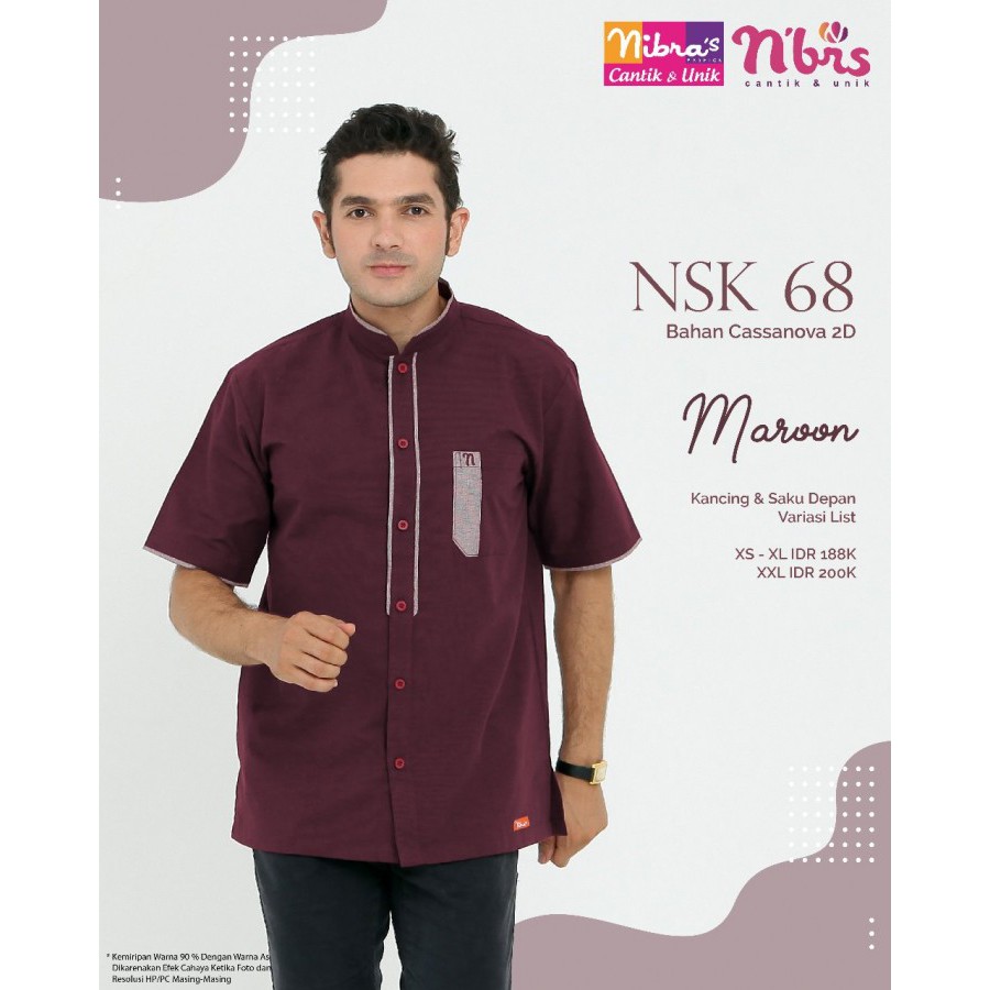 Koko Nibras Nsk 68 Sarimbit Nibras 2020 Kemeja Premium Casual Pria New Arrival Koko Lebaran Shopee Indonesia