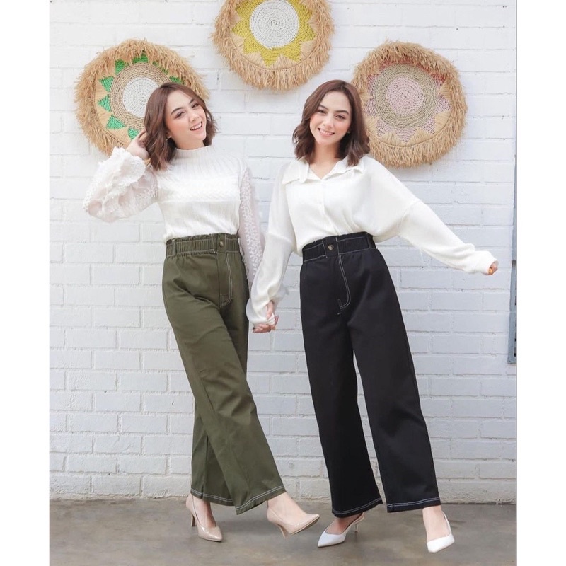 Tq88indonesia AVISA PANTS CELANA PANJANG Wanita Terbaru / Ootd Kekinian