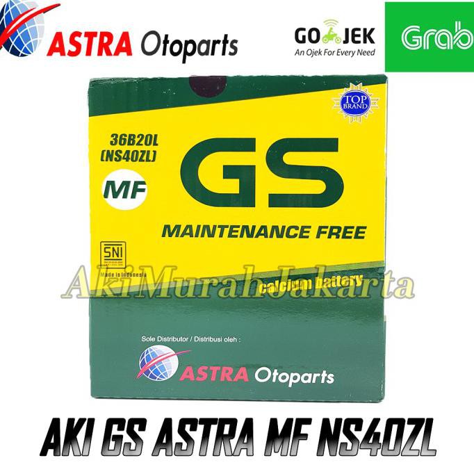 Aki Mobil Mitsubishi Xpander GS Astra NS40ZL Aki Kering 12V / 35 Ah