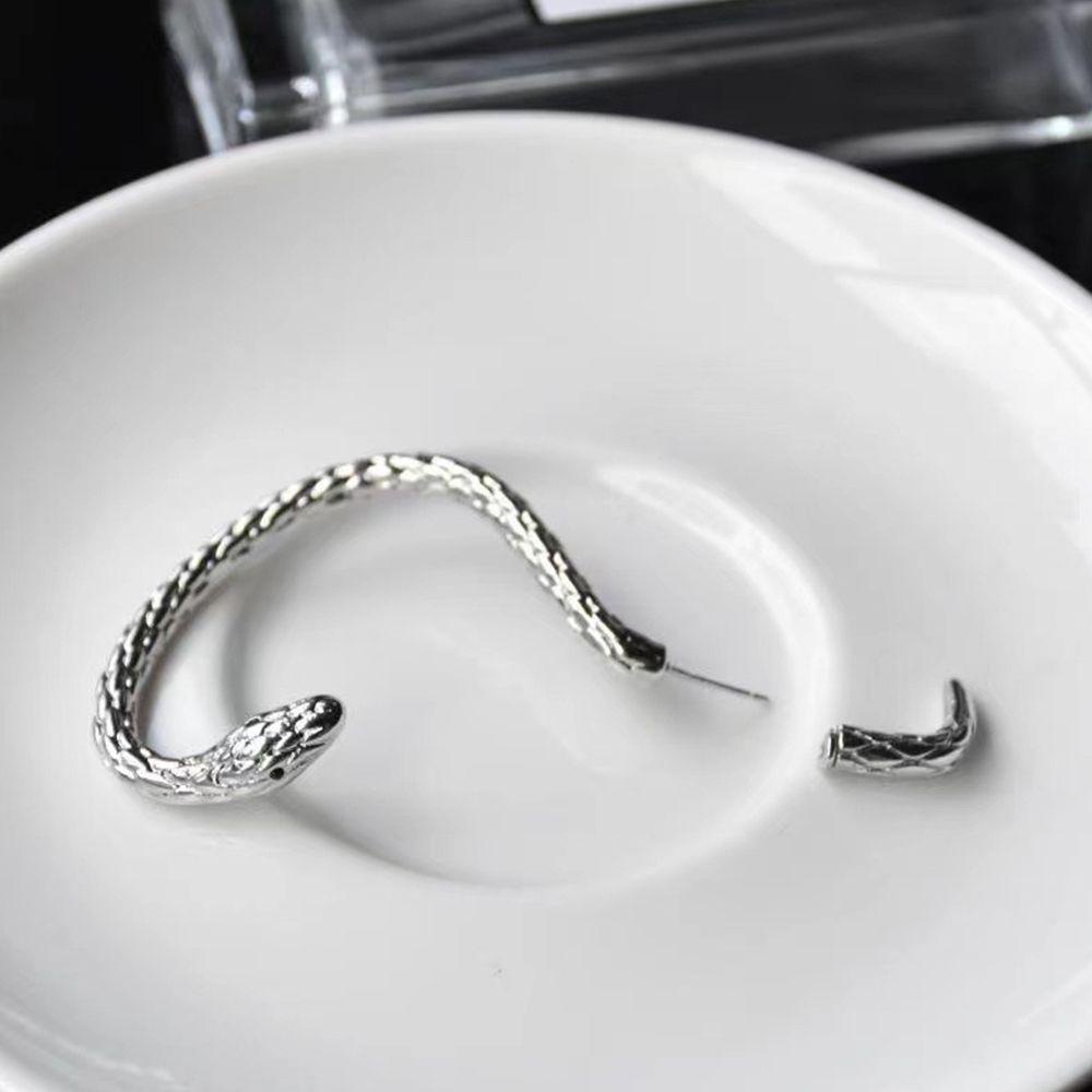 Agustina Wanita Ear Hook Streetwear Keren Ular Paduan Gadis Hip Hop Klip Tulang Telinga Tunggal