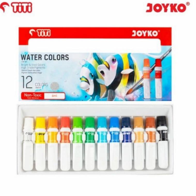 

(Y8V4) ☆ Cat Air/Water colour 12 warna Joyko TiTi WAC-6ML-12C ( 1 set ) //Koleksi@terbaru