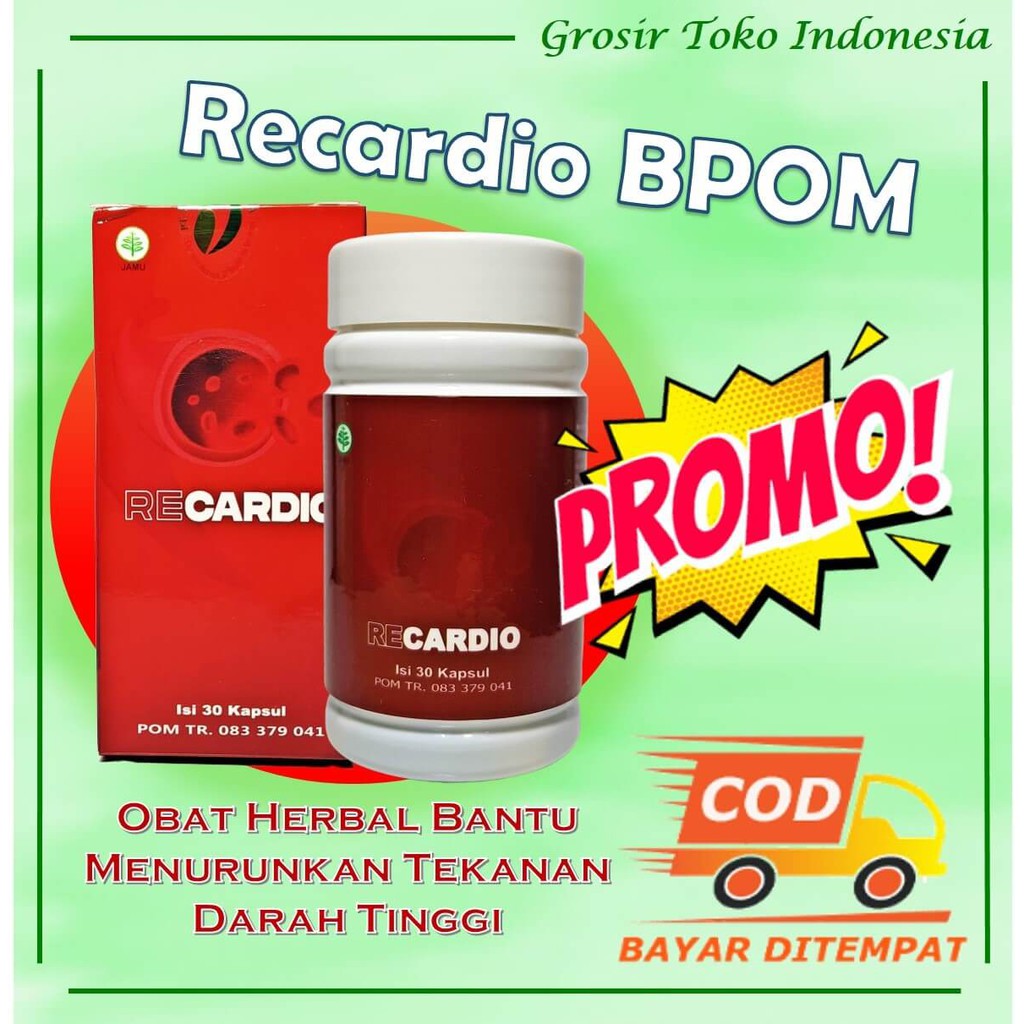 

PROMO Obat Recardio Obat Darah Tinggi Hipertensi Recardio Obat Hipertensi BPOM Asli (isi 30 Kapsul)