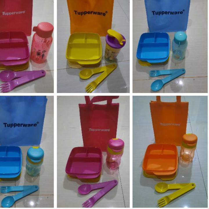 Terbagus.. lunch set //tempat makan // tempat makan anak // tempat makan tupperware // mpasi