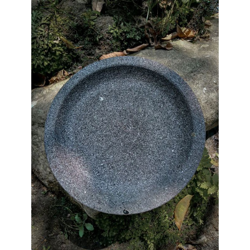 

Piscoklegit_ Ulekan Dan Cobek 100% Batu Asli Ukuran 24Cm/25Cm Peralatan Masak Sudah Termasuk Ulekan