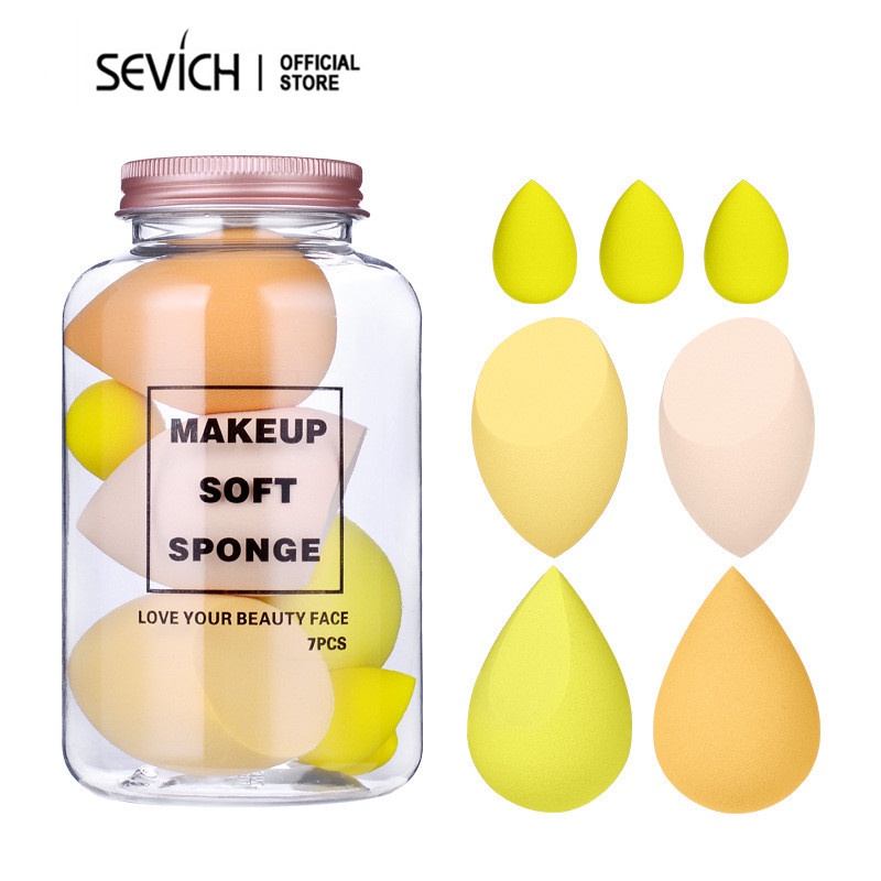 SEVICH Makeup Sponge Cosmetic Puff Wet and Dry 7pcs/Set