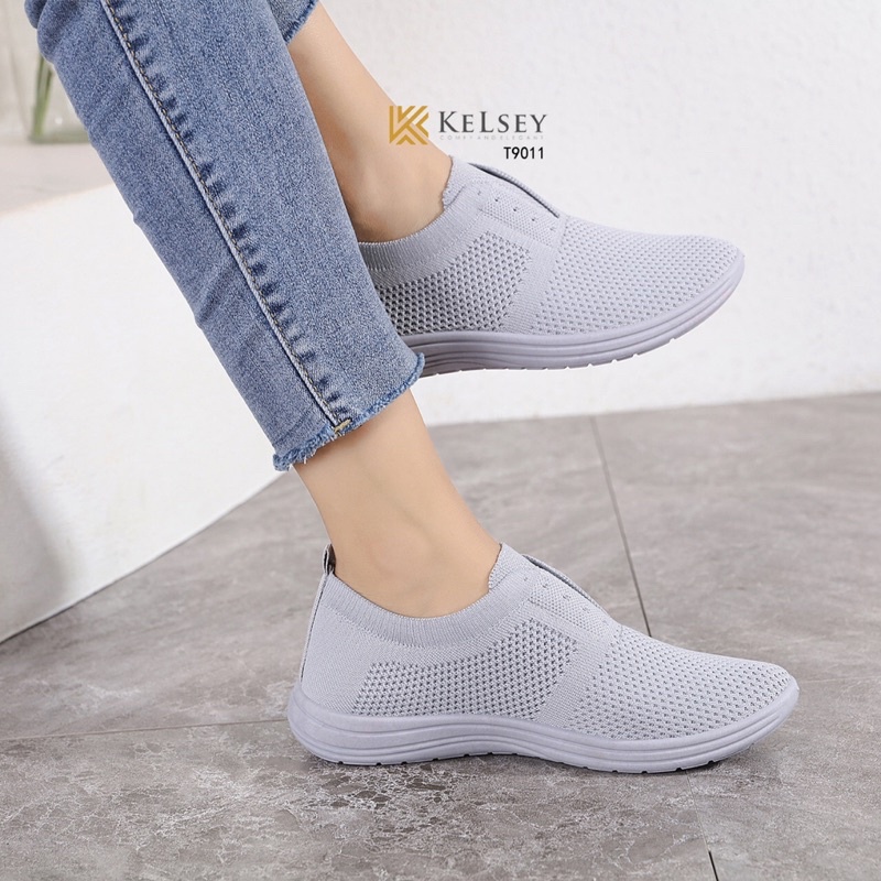 Kelsey Sepatu Flyknit Flat Shoes Wanita T9011 Sepatu Flat Wanita