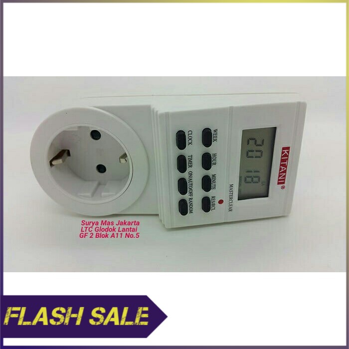 Stop Kontak Timer Listrik Digital Kitani Stopkontak timer digital