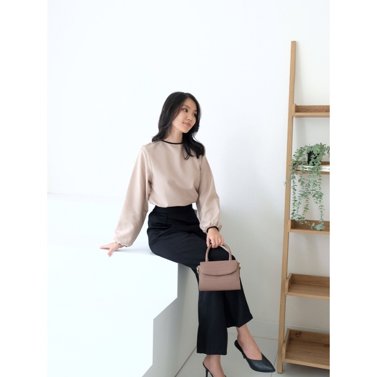 Kadaka T-0391 Blouse Wanita Tangan Panjang Bahan Super Adem