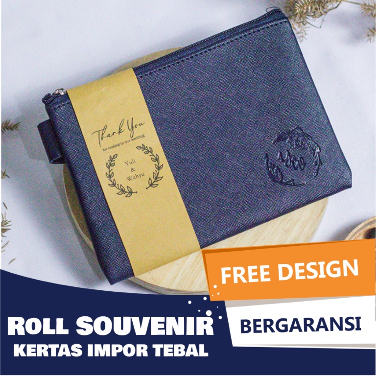 Roll Label Bungkus Packaging Souvenir Sovenir Pernikahan Wedding Murah Custom Kertas Kraft Samson
