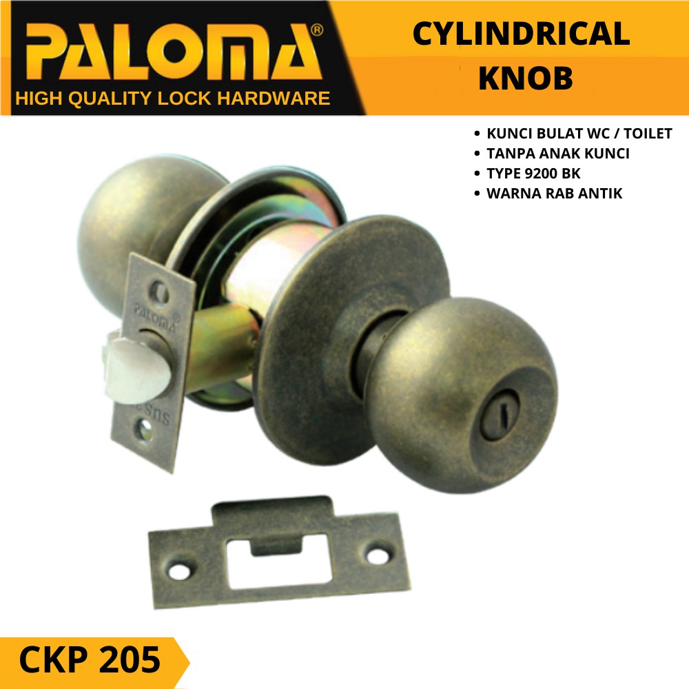 PALOMA CKP 205 KUNCI BULAT KAMAR MANDI WC TOILET CYLINDRICAL KNOB