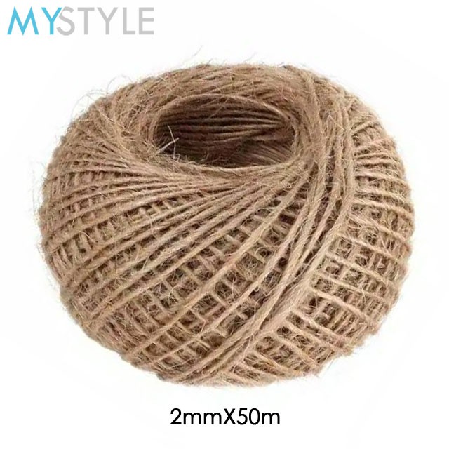 

TALI GONI TALI RAMI (2 MM X 50 METER) TALI JERAMI STRAW STRING TALI DEKORASI RUSTIC