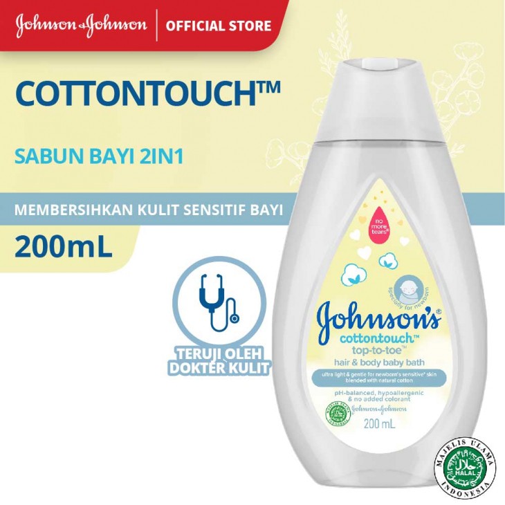 JOHNSONS BABY CTT TOP TO TOE HAIR &amp; BODY BATH 200ML JJFL01