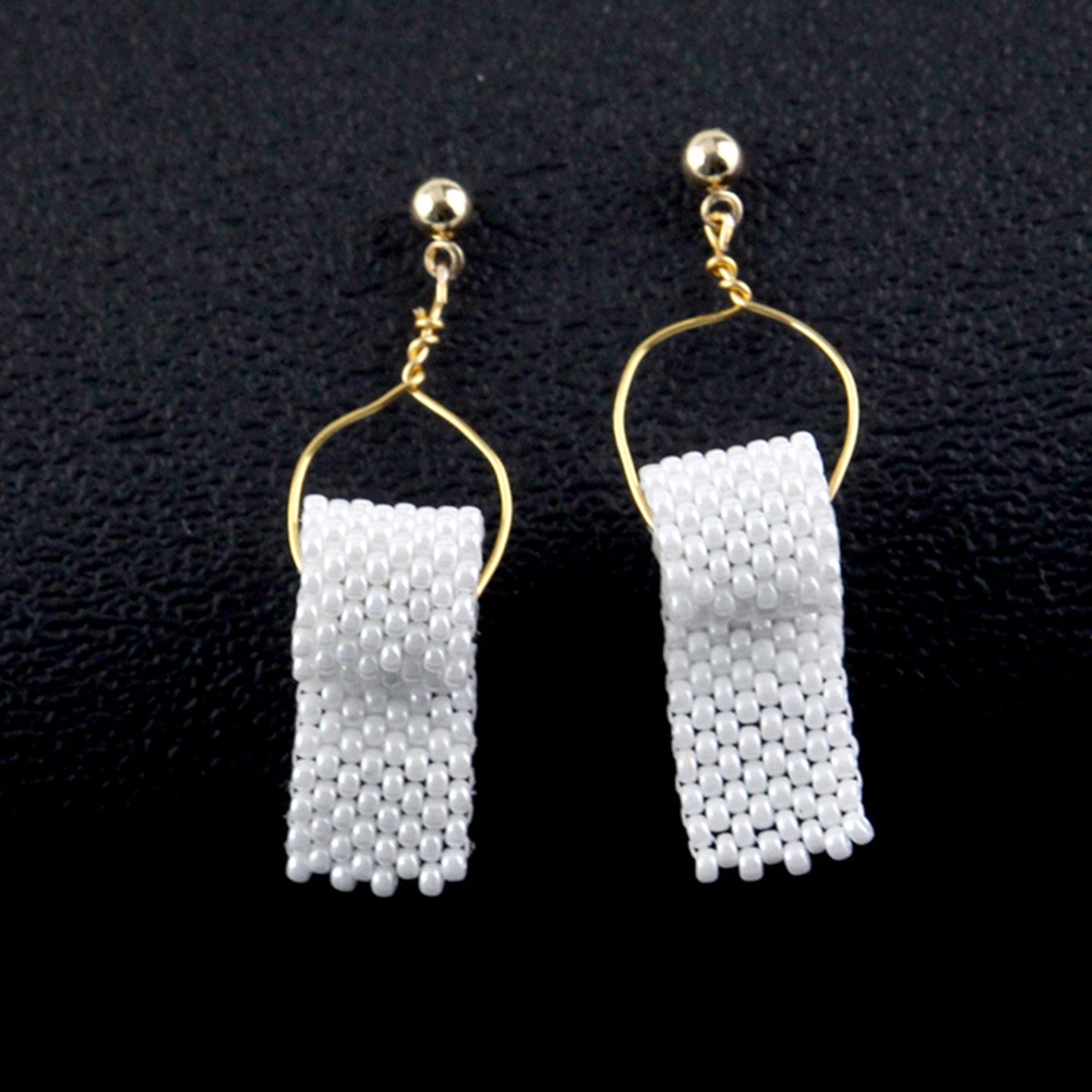 Hu Hu Hu Hu Hu Alat Bantu Pasang Kacamata♡ Anting Tusuk Gantung Desain Tisu Gulung Hias Mutiara Imitasi Untuk Wanita