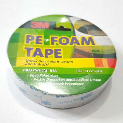 Double Tape 3M 1600 PE Foam Tape Size 24mm x 4M Tebal 1.0mm (A1186)