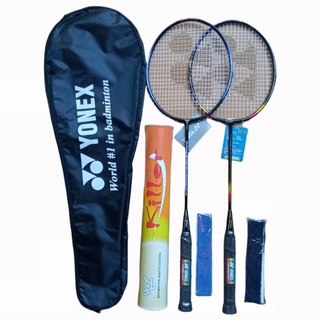 Raket Badminton paket komplit raket bulutangkis + tas + grip + shuttlecock