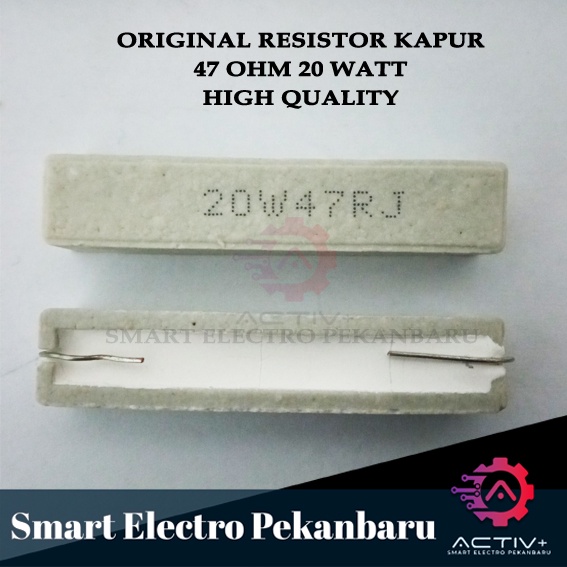 ORIGINAL ROHS RESISTOR KAPUR 47 OHM 20 WATT RESISTOR 20W 47OHM 20 WATT 47 OHM PUTIH RESISTOR DAYA 47