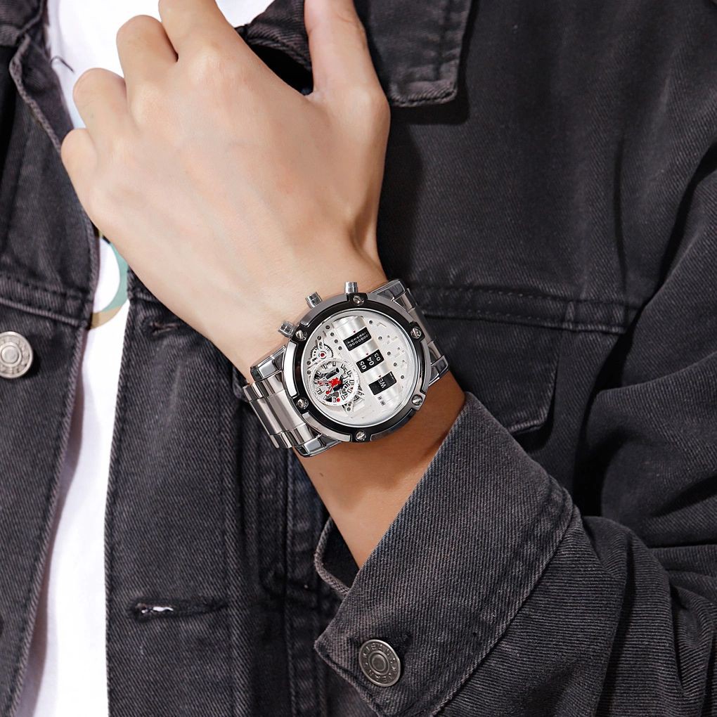 SKMEI 1558 Jam Tangan Pria Analog Tali Stainless WATCHKITE WKOS