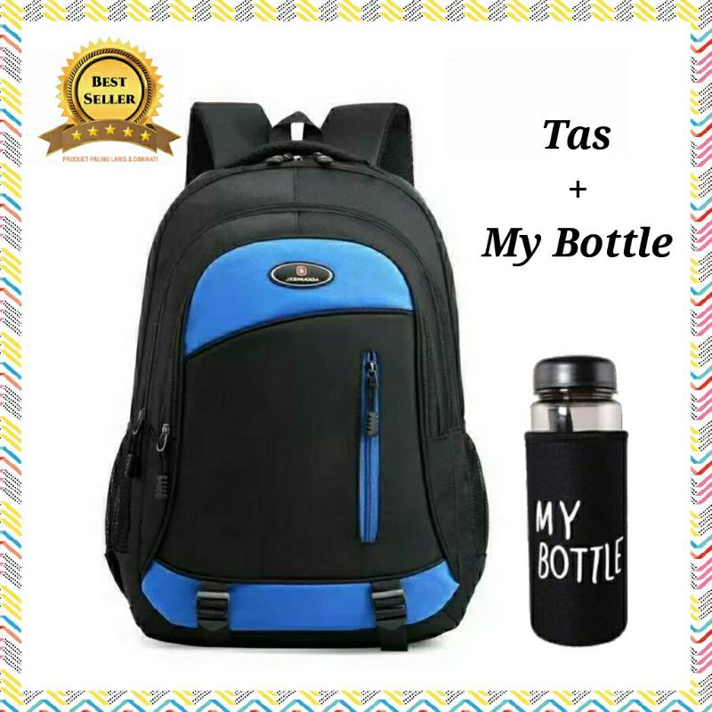 Tas Ransel Kantor Tas Backpack Pria Tas Punggung Tas Sekolah Laki Laki Free My Bottle