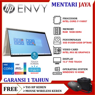 Laptop 2 in 1 Touchscreen HP ENVY X360 13 Core i7 1165G7 8GB 512GB ssd FHD Win10