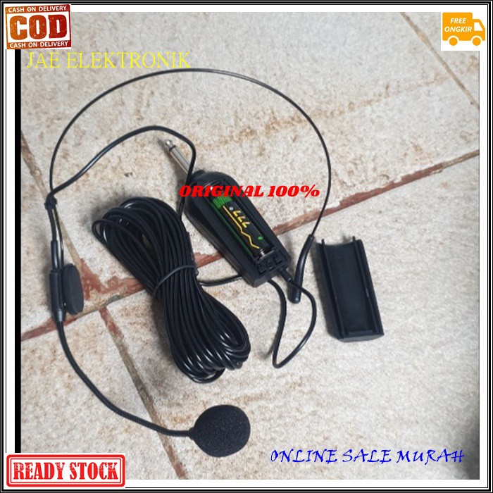 G519 MIC HEADSET ORIGINAL G519 MIK BANDO Microphone audio kabel mikropon cable Condenser peka sensitif Electret mikrofon vokal vocal audio sound sistem suara PROFESIONAL UNIVERSAL PANJANG G519  Bisa dipakai kesemua ke alat audio  Menggunakan baterai AA